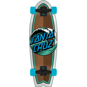 Santa Cruz Wave Dot Shark Cruiser Complete Skateboard -8.8x27.7 