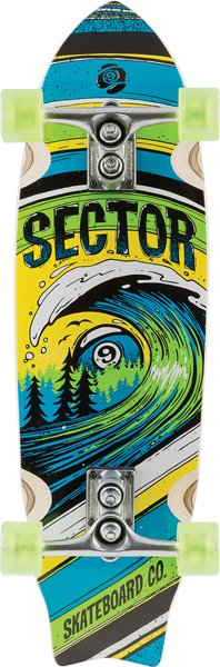 Sector 9 Wavepark Green Complete Skateboard -8.75x30/12.75 Sidewinder | Universo Extremo Boards Skate & Surf