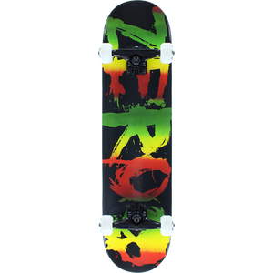 Zero Rasta Blood Complete Skateboard -7.62 Black/Rasta 
