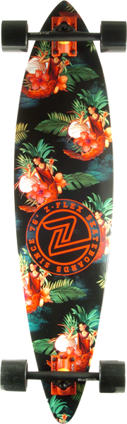 Z-Flex Pintail Complete Longboard Skateboard -9x38 Prawn Cocktail | Universo Extremo Boards Skate & Surf