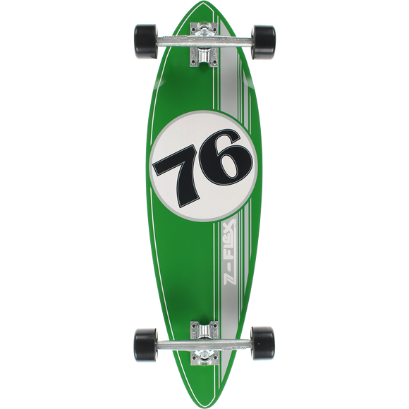 Z-Flex Mini Pin Complete Skateboard -9x32 Green/Silver/White 