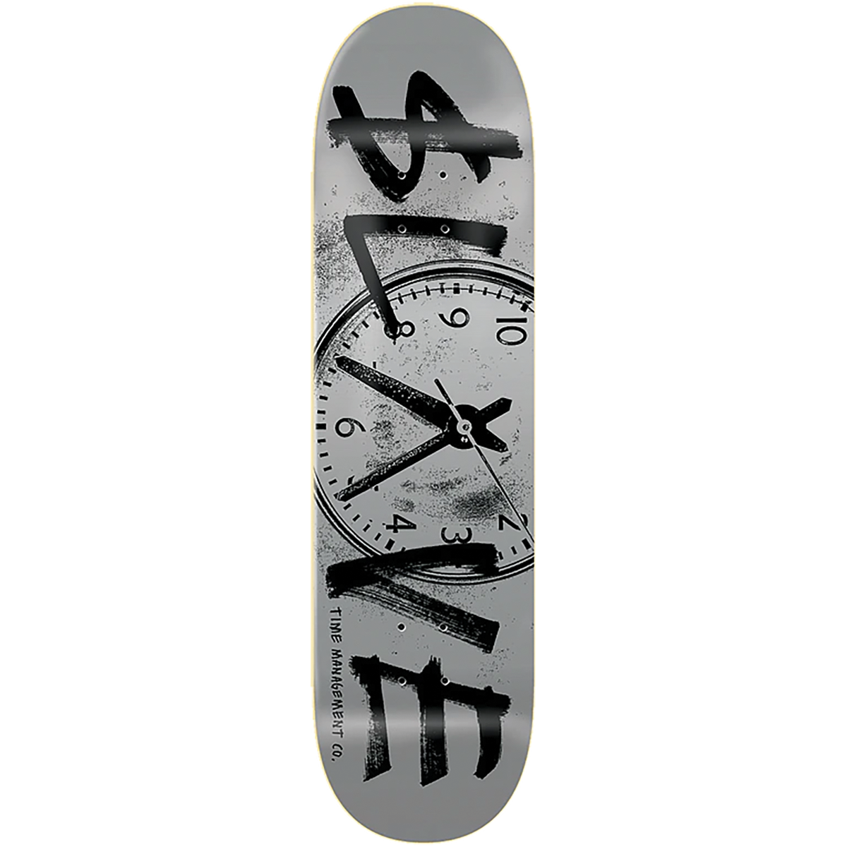Slave Time Management Skateboard Deck -8.25 Silver/Black DECK ONLY