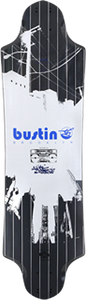 Bustin Eq River Black/White LONGBOARD DECK -10x36.5/29.5wb | Universo Extremo Boards Skate & Surf