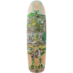 Kebbek Topmount Skatehouse Longboard Deck -9.5x36 Green DECK ONLY | Universo Extremo Boards Skate & Surf