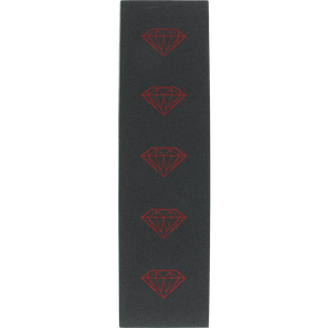 Diamond Brilliant Black/Red GRIPTAPE - 1 Single Sheet | Universo Extremo Boards Skate & Surf