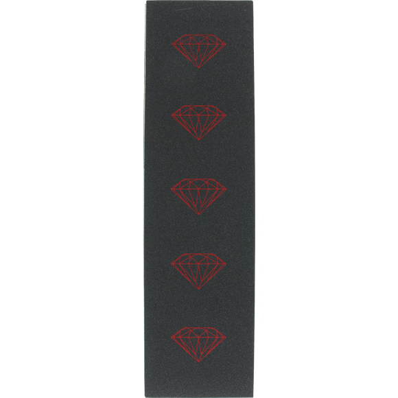 Diamond Brilliant Black/Red GRIPTAPE - 1 Single Sheet | Universo Extremo Boards Skate & Surf