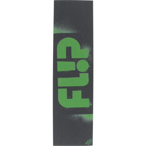 Flip/Mob Stencil Black/Green Single Sheet GRIPTAPE 9x33 | Universo Extremo Boards Skate & Surf