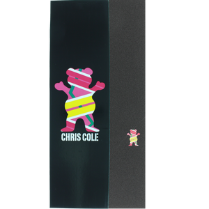 Grizzly 20/Box GRIPTAPE -  Chris Cole Bear Black/Pink | Universo Extremo Boards Skate & Surf