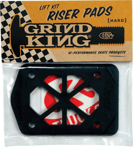 Grind King Lift Kit Skateboard Risers (Hard) Black 1/8 Set (2 Units)
