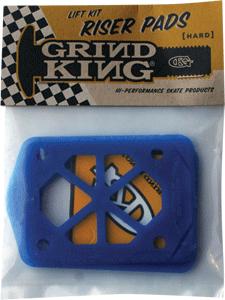 Grind King Lift Kit Skateboard Risers (Hard) Blue 1/8 Set (2 Units)