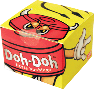 Shortys (10/Pk) Doh Doh- Red 95a Skateboard Bushings
