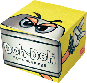 Shortys (10/Pk) Doh Doh- White 98a Skateboard Bushings