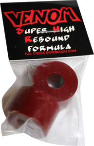 Venom (Super High Rebound Formula) Downhilll-91a Red Set Skateboard Bushings