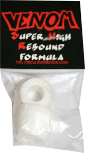 Venom (Super High Rebound Formula) Super Carve-94a White Set Skateboard Bushings