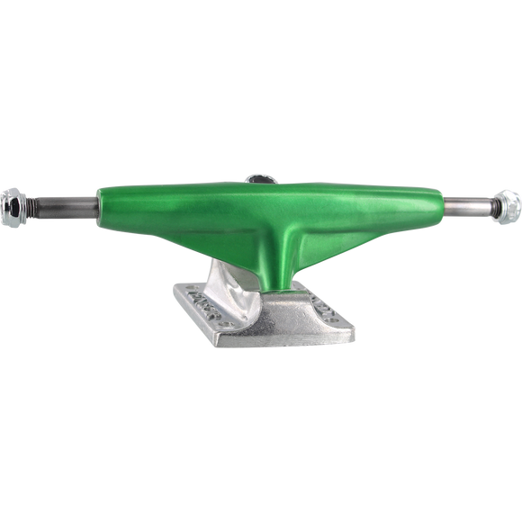 Tensor LO Aluminum 5.25 Green Mirror/Raw Skateboard Trucks (Set of 2)