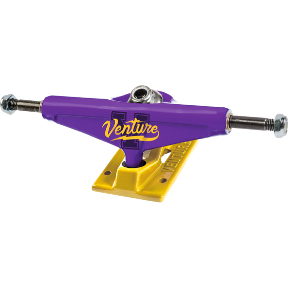 Venture HI 5.25 Overlay Purple/Yellow Skateboard Trucks (Set of 2) | Universo Extremo Boards Skate & Surf