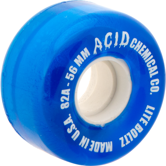 Acid Clean Machine 56mm 82a Blue/White Skateboard Wheels (Set of 4) | Universo Extremo Boards Skate & Surf