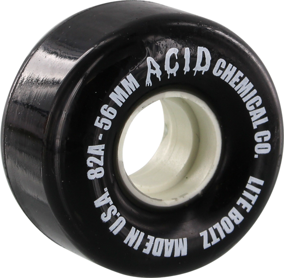 Acid Clean Machine 56mm 82a Black/White Skateboard Wheels (Set of 4) | Universo Extremo Boards Skate & Surf