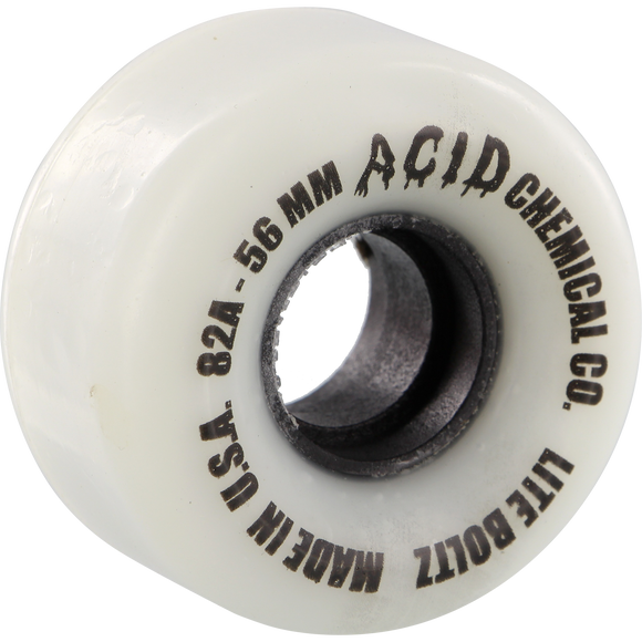 Acid Clean Machine 56mm 82a White/Black Skateboard Wheels (Set of 4)
