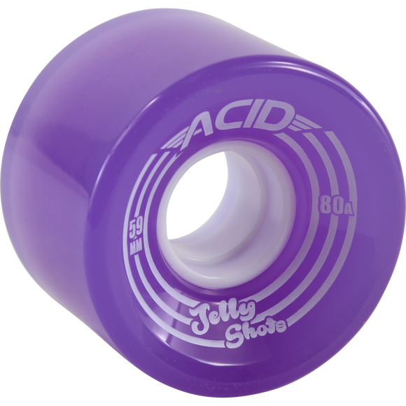 Acid Jelly Shots 59mm Purple Skateboard Wheels (Set of 4)