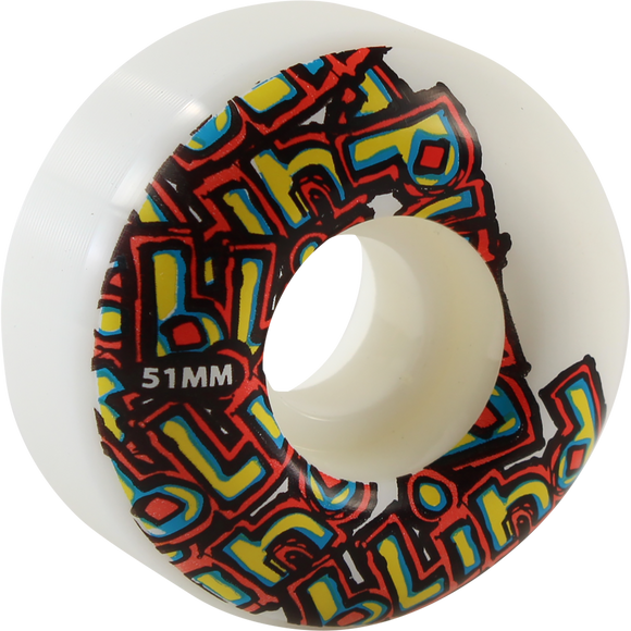 Blind Letter Drop 51mm White/White  Skateboard Wheels (Set of 4)