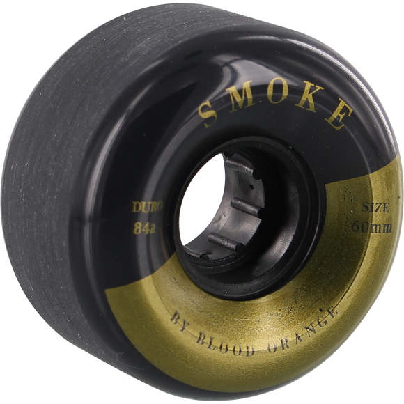 Blood Orange Smoke 60mm 84a Black/Gold Skateboard Wheels (Set of 4)