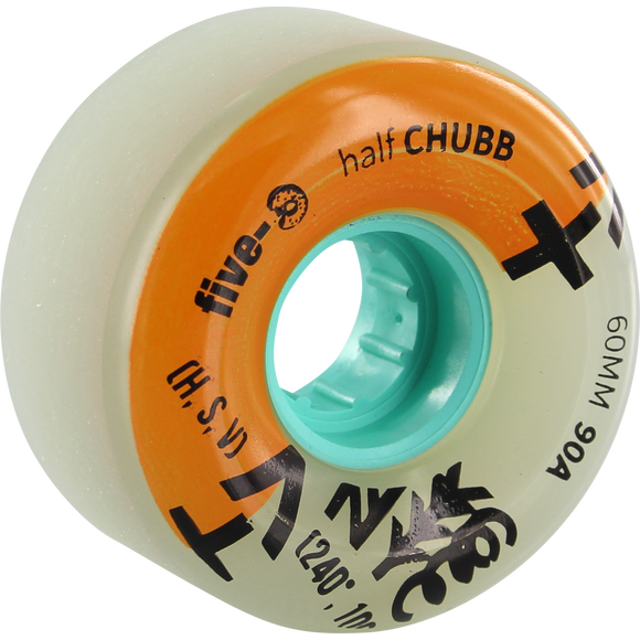 Bustin Five-O Classic Half Chubbs 60mm 90a Clear Skateboard Wheels (Set of 4)