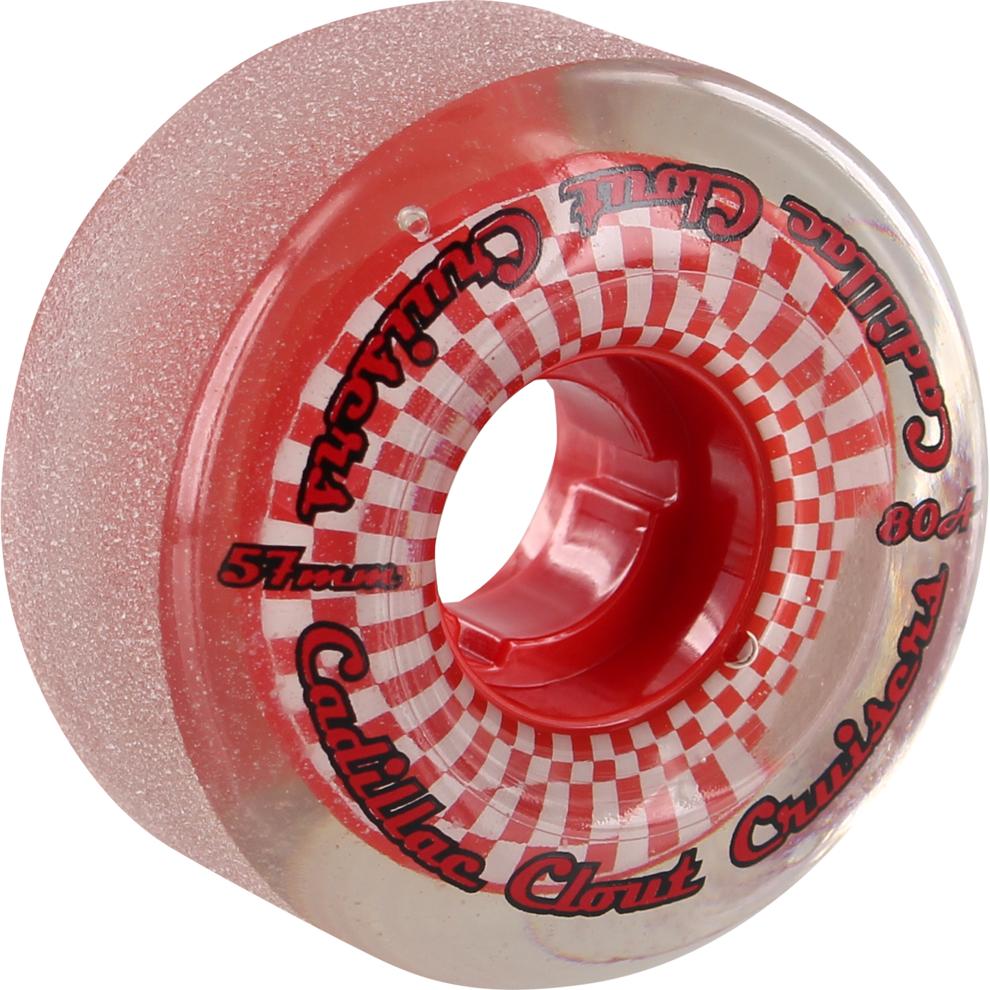 Cadillac Clout Cruisers 57mm 80a Smoke/Red Skateboard Wheels (Set of 4)