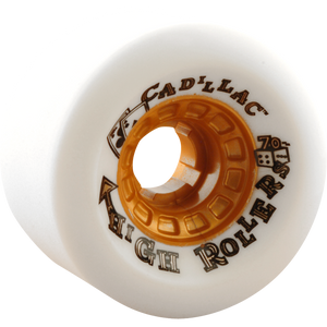 Cadillac High Roller 70mm 79a White Longboard Wheels (Set of 4) | Universo Extremo Boards Skate & Surf