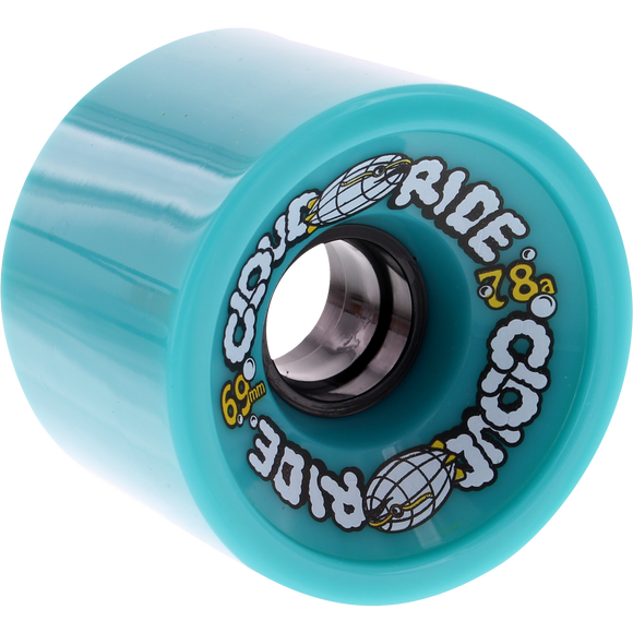 Cloud Ride! Cruiser 69mm 78a Teal Longboard Wheels (Set of 4) | Universo Extremo Boards Skate & Surf