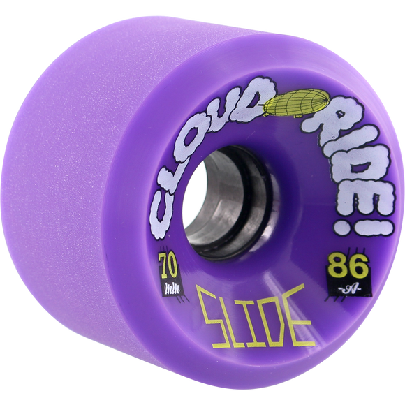 Cloud Ride! Slide 70mm 86a Purple Longboard Wheels (Set of 4)