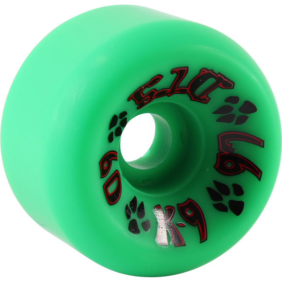 Dogtown K-9 60mm 97a Green Skateboard Wheels (Set of 4)