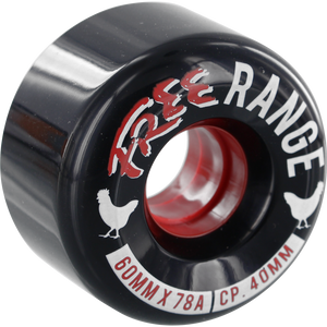 Free Range 60mm 78a Black Skateboard Wheels (Set of 4)