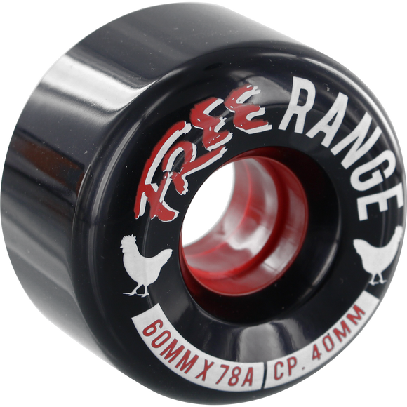 Free Range 60mm 78a Black Skateboard Wheels (Set of 4)