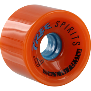 Free Spirits 70mm 78a Orange/Blue Longboard Wheels (Set of 4)
