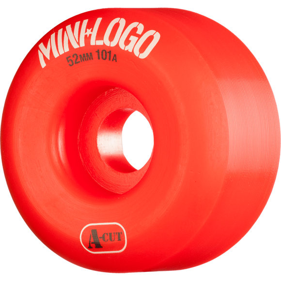 Mini Logo A-Cut 52mm 101a Red  Skateboard Wheels (Set of 4)