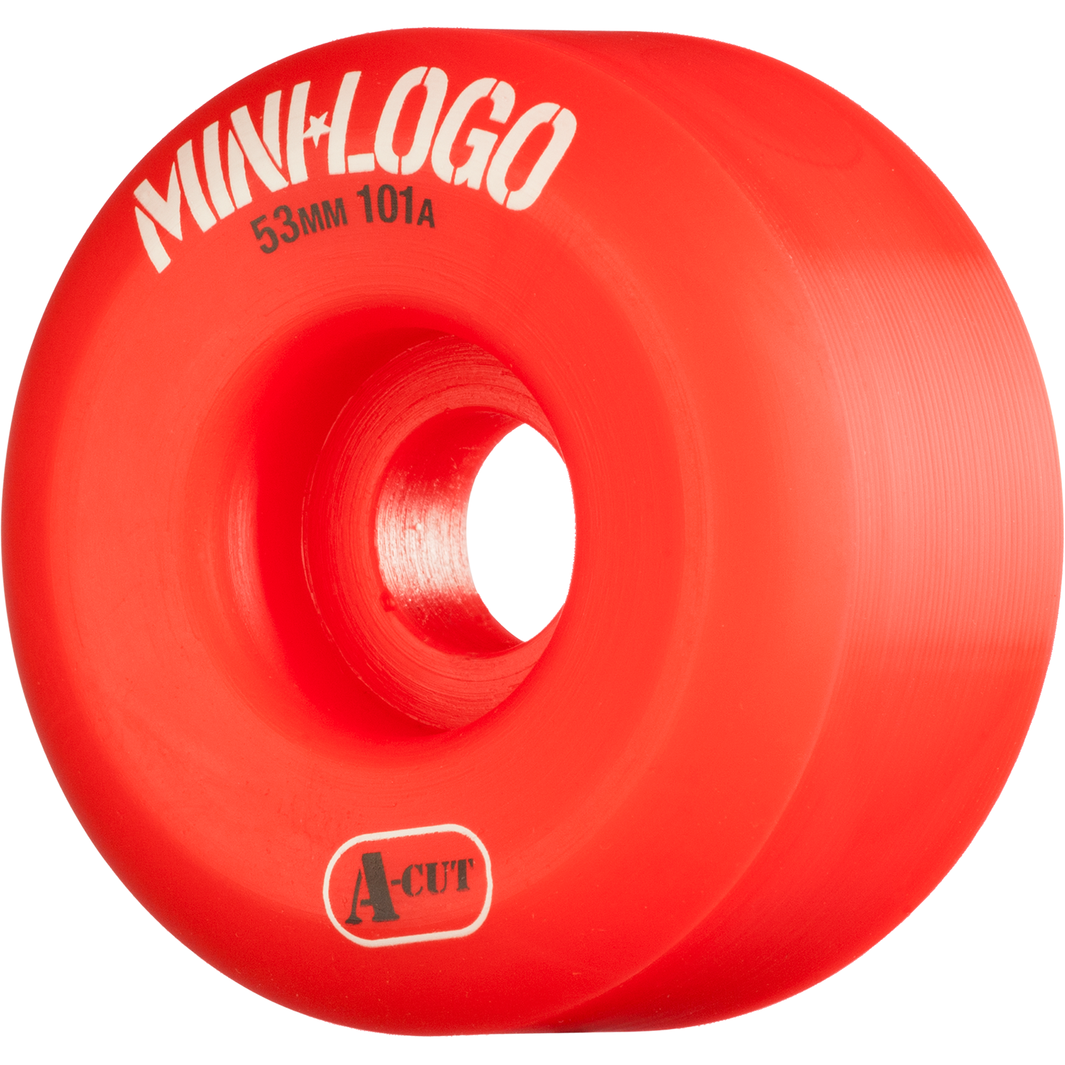 Mini Logo A-Cut 53mm 101a Red  Skateboard Wheels (Set of 4)