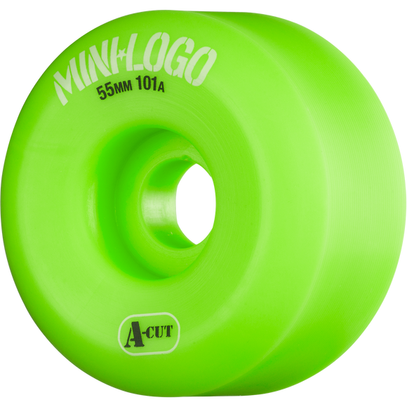 Mini Logo A-Cut 55mm 101a Green  Skateboard Wheels (Set of 4)