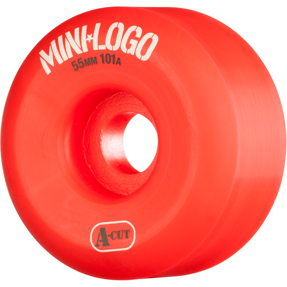 Mini Logo A-Cut 55mm 101a Red  Skateboard Wheels (Set of 4)