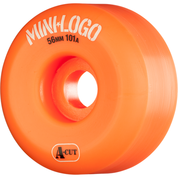Mini Logo A-Cut 56mm 101a Orange  Skateboard Wheels (Set of 4)