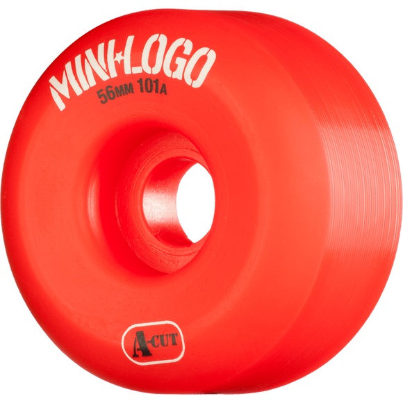 Mini Logo A-Cut 56mm 101a Red  Skateboard Wheels (Set of 4)