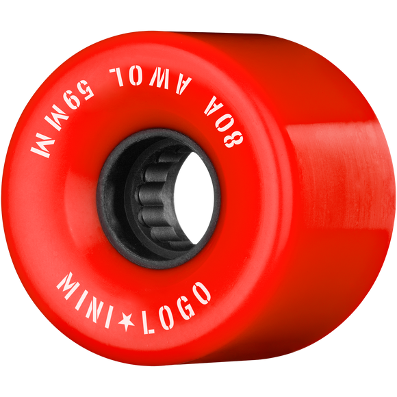 Mini Logo ATF A.W.O.L. 59mm 80a Red Skateboard Wheels (Set of 4)