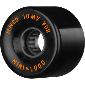 Mini Logo ATF A.W.O.L. 63mm 80a Black Longboard Wheels (Set of 4)