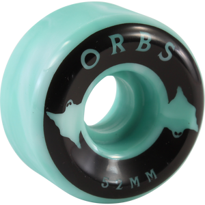 Orbs Specters Swirl 52mm 99a Teal/White  Skateboard Wheels (Set of 4)