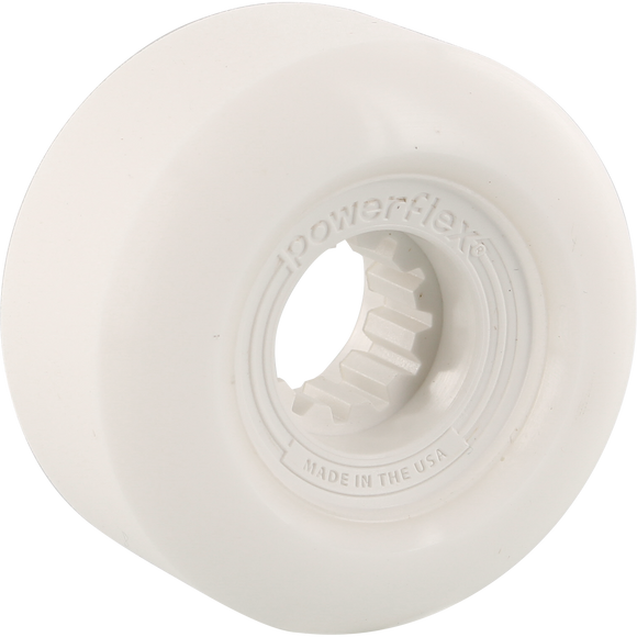 Powerflex Gumball 56mm 83b White/White Skateboard Wheels (Set of 4)