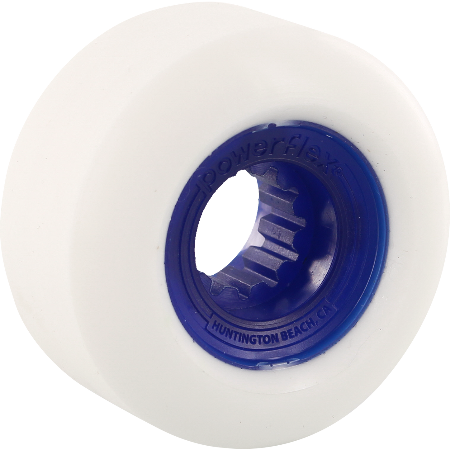 Powerflex Gumball 58mm 83b White/Blue Skateboard Wheels (Set of 4)