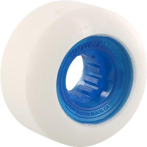 Powerflex Rock Candy 54mm 84b White/Clear.Blue Skateboard Wheels (Set of 4)