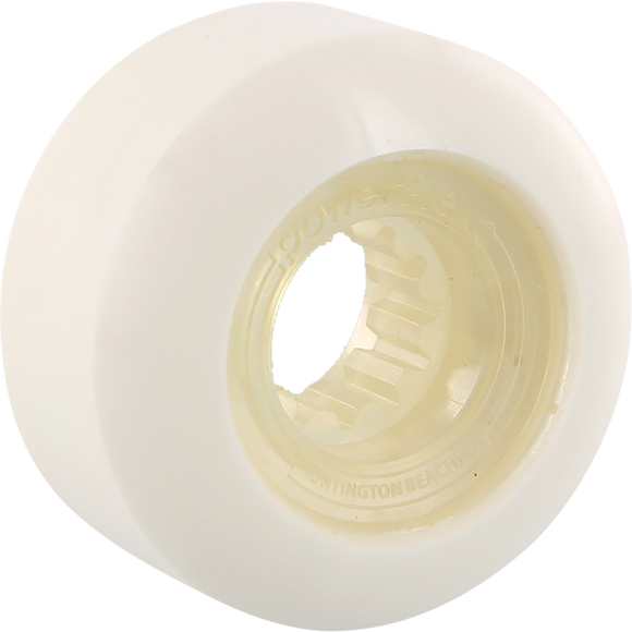 Powerflex Rock Candy 56mm 84b White/Clear Skateboard Wheels (Set of 4)