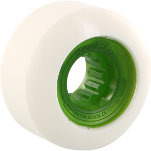 Powerflex Rock Candy 56mm 84b White/Clear.Green Skateboard Wheels (Set of 4)