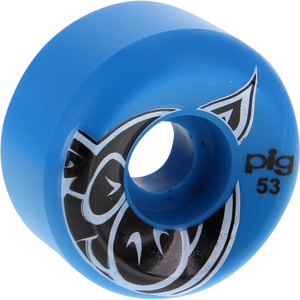 Pig Head 53mm Blue Skateboard Wheels (Set of 4) | Universo Extremo Boards Skate & Surf